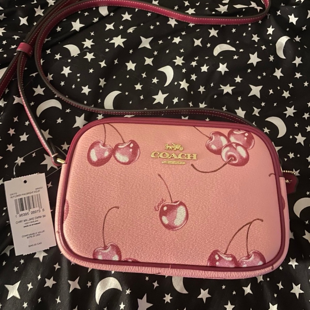 Coach cherry mini Jamie crossbody NWT